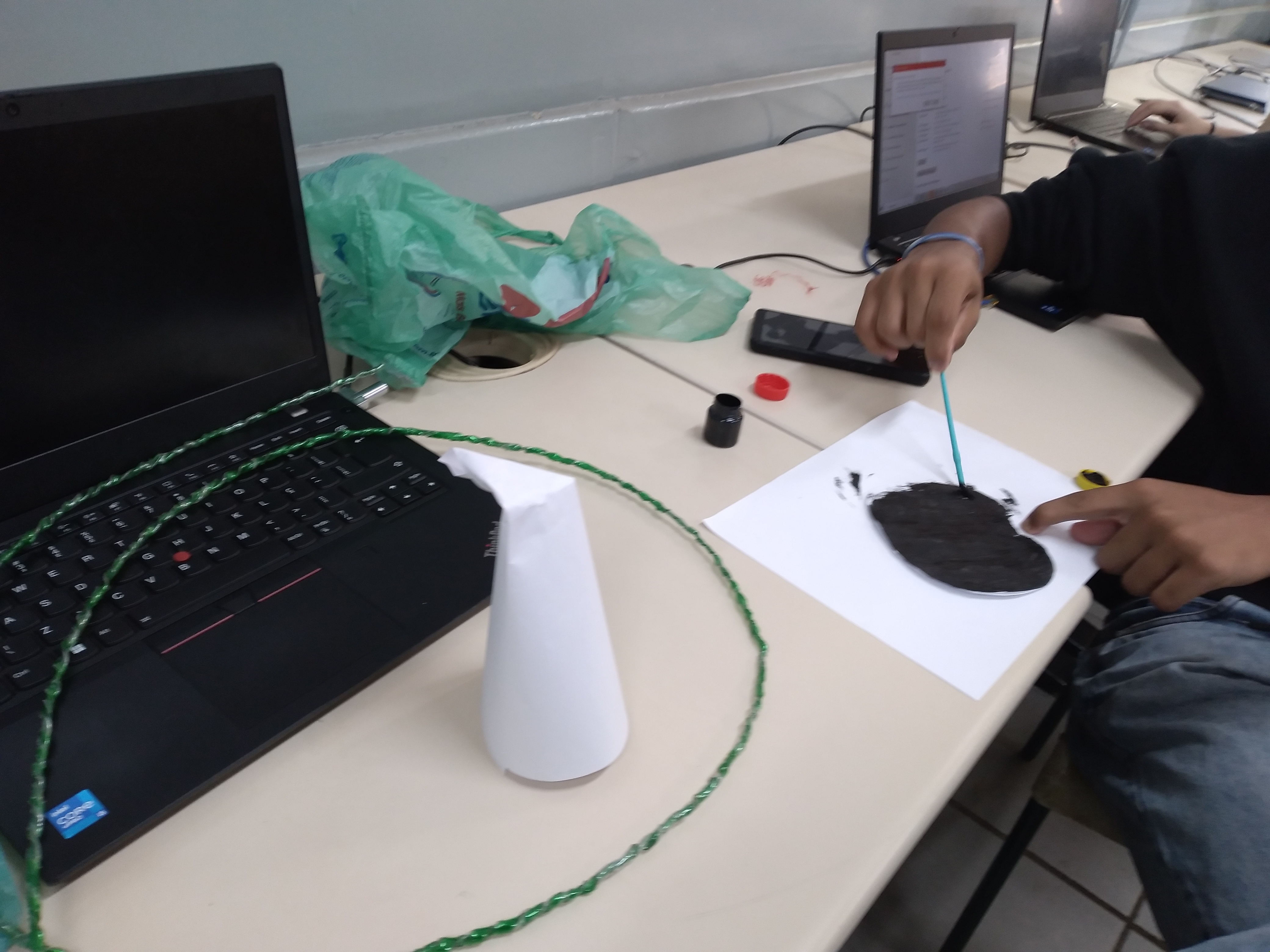 Produção em aula — membro da equipe